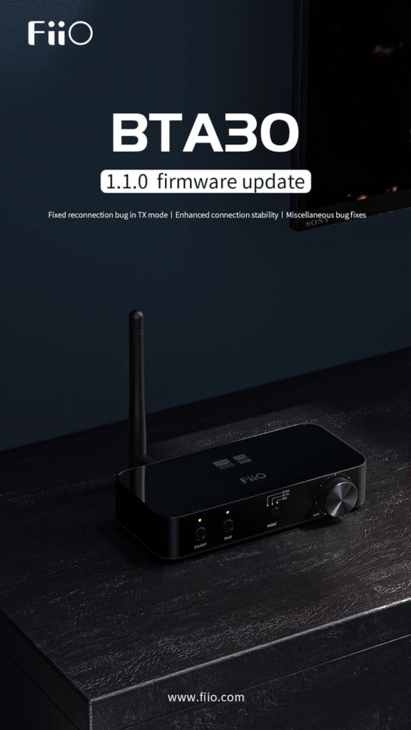 FIIO製Bluetoothレシーバー＆トランスミッター機能搭載USB DAC「BTA30